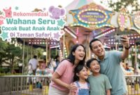 Menikmati fasilitas wahana rekreasi gratis setelah melunasi pembayaran harga tiket Taman Safari Bogor di gerbang pintu utama.